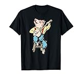 Banjo Pickin' Pig! Funny Vintage Bluegrass Festival Graphic T-Shirt
