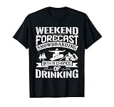 Weekend Forecast Vintage Winter Sports Snowboarding Gifts T-Shirt