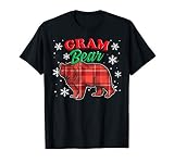 Gram Bear Shirt Buffalo Plaid Gift Matching Bear Family T-Shirt