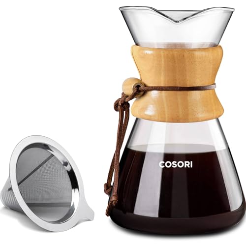 COSORI Pour Over Coffee Maker 8-cup with gooseneck kettle and stainless filter