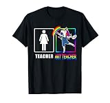 Cute Art Teacher Magical Dabbing Unicorn Gift Funny Artist T-Shirt