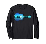 Guitar Lake Shadow Love Guitar Musician Long Sleeve T Shirt