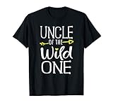 Uncle Of The Wild One Funny Birthday Retro Vintage T-Shirt