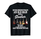 Never Underestimate An Old Man With A Guitar T-Shirt