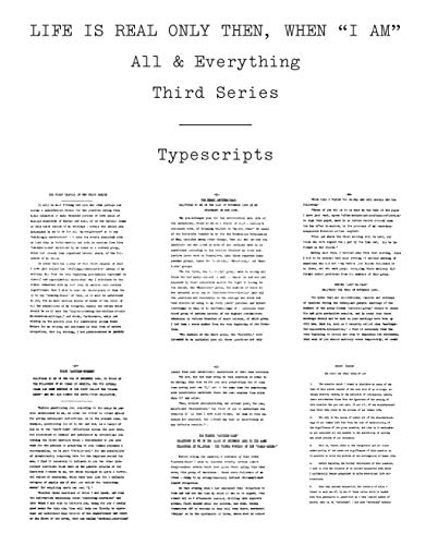 Life Is Real Only Then, When "I Am": Typescripts book cover