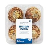 Amazon Grocery, Blueberry Muffins, 14 Oz, 4 Ct, Frozen