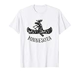 Minnesota Moose Shirt Funny Moose Canoe Gift T-Shirt