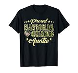 Proud National Guard Auntie Dog Tags Heart Military Aunt T S