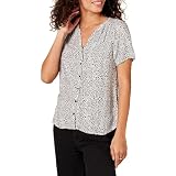 Amazon Essentials Women S Short Sleeve Woven Blouse Shirt Mi