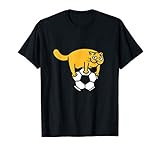 Cute Cat On Soccer Ball Funny Fur Mom T Shirt