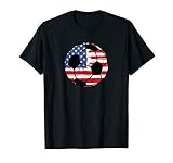 Soccer American Flag Shirt United States Ball T Shirt For Wo