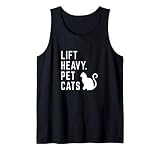 Lift heavy pet cats - Funny gym workout Tank Top