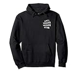 Anti Vegan Vegan Club: White Logo (Front + Back Design) Pullover Hoodie