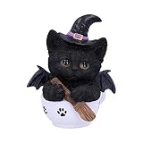 Nemesis Now Kit Novelty Tea Cup Witch Cat Figurine Polyresin
