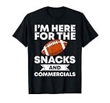Snacks And Commercials Funny Football Bowl Gift T Shirt
