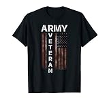 Cool American Usa Flag Proud Us Army Veteran Gift Idea T Shi