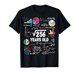 Square Root Of 256 16th Birthday 16 Year Old Math Nerd T-Shirt