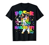 Flossing Unicorn Pre-K Graduation Cap Diploma Gift Girls T-Shirt