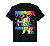 Flossing Unicorn Preschool Graduation Cap Diploma Gift Girls T-Shirt Small