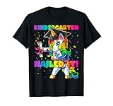 Flossing Unicorn Kindergarten Graduation Cap Gift for Girls T-Shirt Small