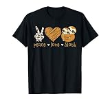 Peace Love Sloth Hand Sign Heart Sloth Lovers T Shirt