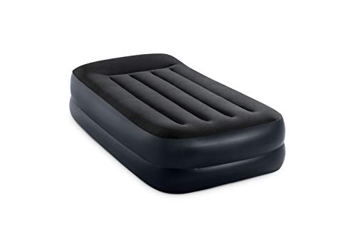 Intex 64121ED Dura-Beam Standard Series - Cama de Aire elevada con Almohada integrada y Bomba eléctrica Interna, tamaño Individual