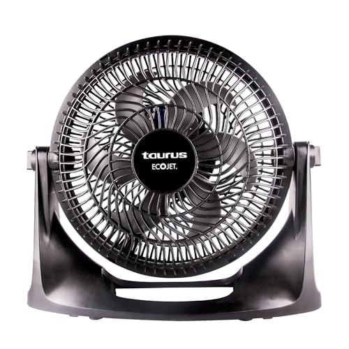 TAURUS OASIS | Ventilador de Escritorio 10 Pul. | 2 en 1: Mesa y Pared | 30% Mas Flujo de Aire y Menos Ruido| Ventilador Portatil | Empotrable en Pared | ECOJET