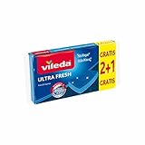 Vileda UltraFresh No Raya Estropajo Fibra Azul 2+1 para limpiar plato de ducha de resina