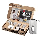3M CLAW(TM) 45 lb. Drywall Picture Hanger With Spot Markers, Heavyweight Hanging Solution for Room Decor and Office Decor, Including Mirrors or Large Art – 4 Count (Pack of 1)