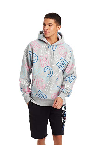 Champion Sweat à Capuche Po à Tissage inversé Chemise, Oxford Gray Heather/Word 