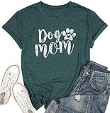 FLOYU Women Mom Shirts Mama Letter Printed T-Shirt Mother's Day Tops Casual Fur Mom Short Sleeve Shirt