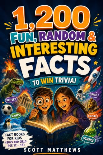 1200 Fun, Random & Interesting Facts To Win Trivia! - Fact Books For Kids (Boys and Girls Age 12 - 15) (Funny, Strange & Ridiculous Facts Book 2) book cover