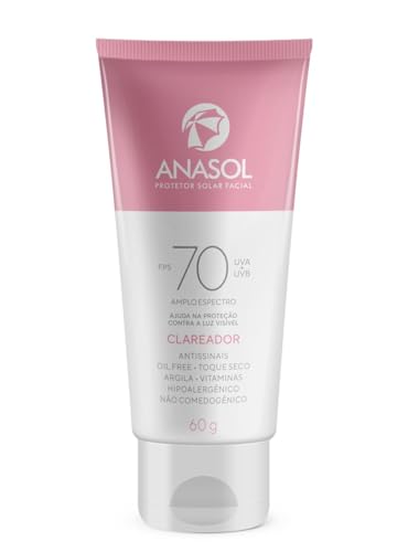 Anasol Protetor Solar Facial FPS 70 Clareador 60g