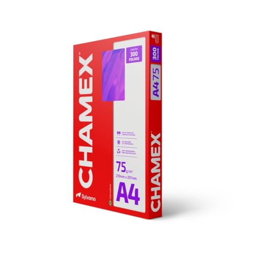 Papel Sulfite Chamex A4 75 Gramas com 300 Folhas