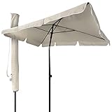 VOUNOT Sombrilla Rectangular 200 x 125 cm mejores sombrillas antiviento