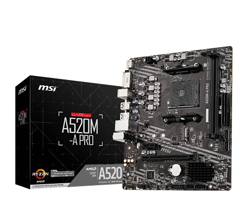 Placa Mãe MSI A520M-A PRO AM4 DDR4 HDMI