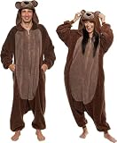Funziez Sherpa Bear Adult Onesie Animal Halloween Costume Pl