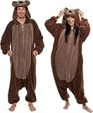 Funziez Sherpa Bear Adult Onesie Animal Halloween Costume Pl