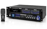 Pyle Bluetooth Hybrid Home Amplifier - 6-Channel 2000W Rack Mount Power Amplifier Receiver w/ Radio - Dual 10 Band EQ, Karaoke Microphone x2, USB, RCA, COAX, OPT, DVD Inputs, HiDef Input and Output