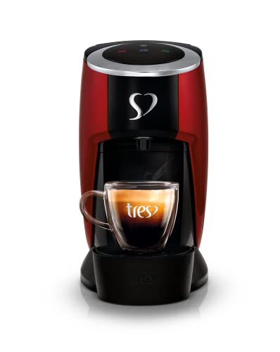 3 Corações TRES Cafeteira Espresso e Multibebida Touch Vermelha, 220V