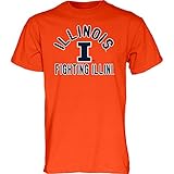 Blue 84 Men's Illinois Illini T Shirt Line Up Secondary Color, Illinois Illini Orange, Medium