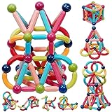 COUOMOXA Magnetic Building Blocks for Toddlers: STEM Educational Toys for 3 4 5+ Years Old Kids - Magnetic Stick Montessori Game for Family for Boys Girls 3-5