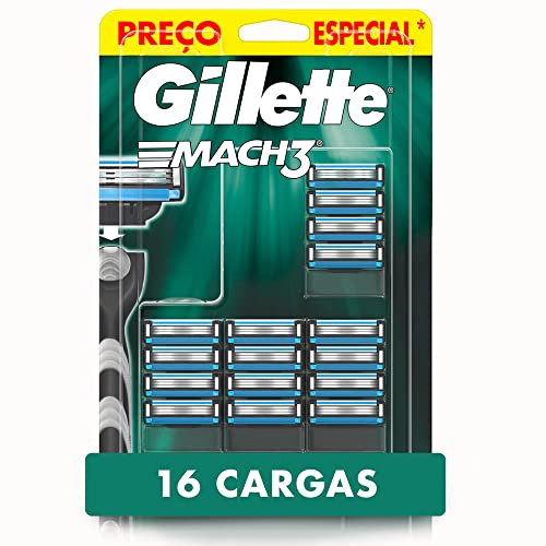 Gillette Mach3 Carga Barbear 16 Unidades