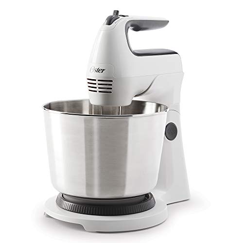 Oster® Batidora mano/pedestal blanca con tazon de acero FPSTHS3612
