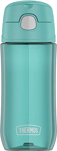 THERMOS FUNTAINER - Botella de hidratación de plástico de 16 onzas con boquilla, color aguamarina