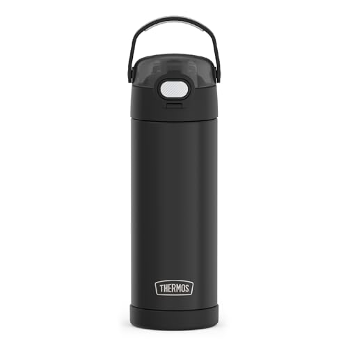 THERMOS FUNTAINER - Acero inoxidable de 16 onzas, color negro mate