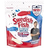 Swedish Fish Mini Red White Blue Soft Chewy Gummy Candy Bulk