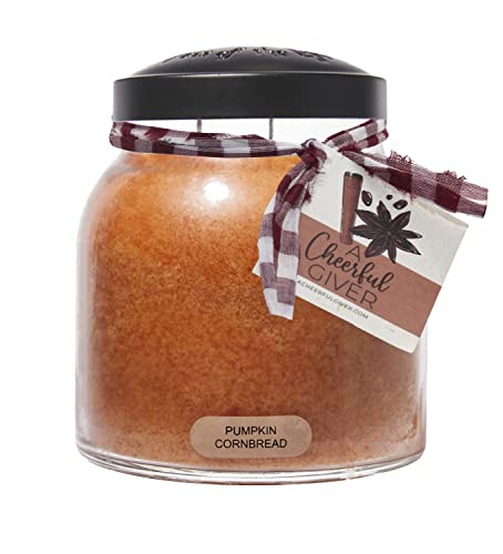 A Cheerful Giver Pumpkin Cornbread 34 oz Papa Jar Candle