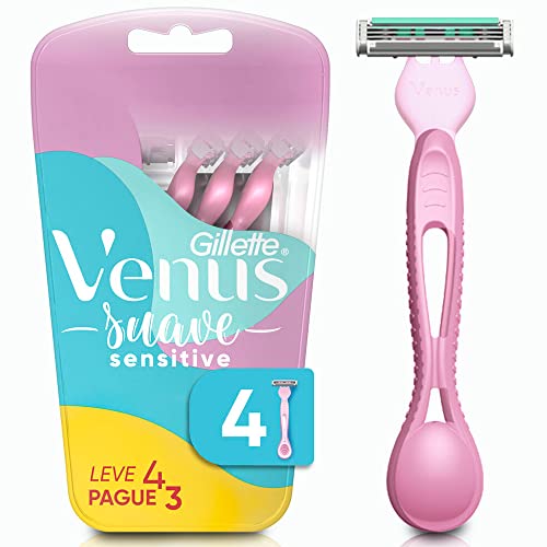 4 Unidades Gillette Venus Suave Sensitive Pele Sensível