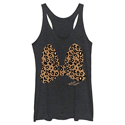 Disney Characters Animal Print Bow Tri-Blend Racerback Layering Tank T-Shirt, No